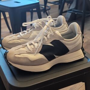 Women's Black and White New Balance 327